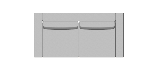 Módulo Sofá Valby 2 Lugares Com 2 Braço Estofado Largo - 2,78 X 1,39 X 0,70H