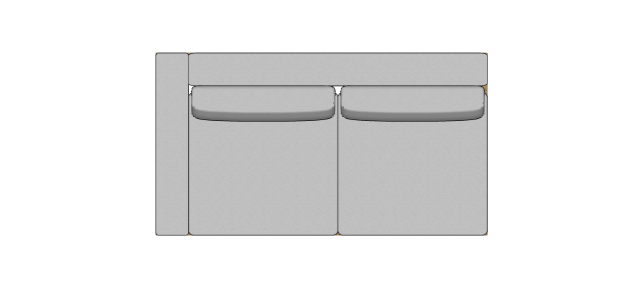 Módulo Sofá Valby 2 Lugares Com 1 Braço Esquerdo Estofado Largo - 2,53 X 1,39 X 0,70H