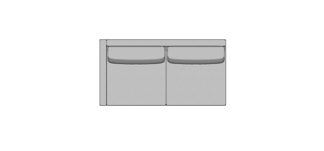 Módulo Sofá Valby 2 Lugares Com 1 Braço Esquerdo Estofado Fino - 1,90 X 1,00 X 0,70H