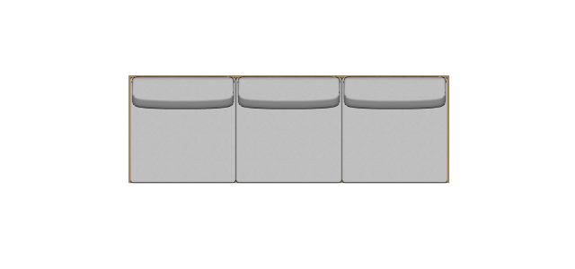 Módulo Sofá Valby 3 Lugares Com 2 Braço Chapa - 2,72 X 0,91 X 0,70H