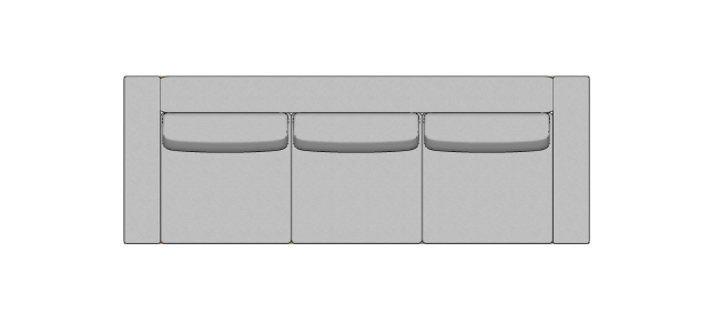Módulo Sofá Valby 3 Lugares Com 2 Braço Estofado Largo - 3,20 X 1,15 X 0,70H