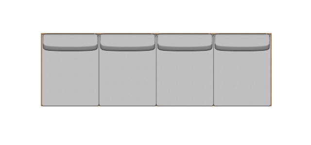 Módulo Sofá Valby 4 Lugares Com 2 Braço Chapa - 3,62 X 1,15 X 0,70H