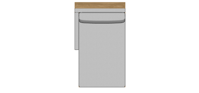 Módulo Sofá Valby Chaise Com 1 Braço Esquerdo Estofado Fino Com Estante - 1,24 X 2,09 X 0,70H