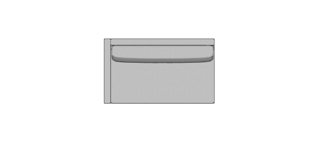 Módulo Sofá Valby Namoradeira Com 1 Braço Esquerdo Estofado Fino - 1,70 X 1,00 X 0,70H