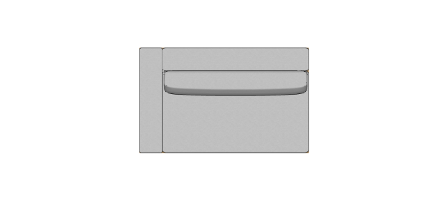 Módulo Sofá Valby Namoradeira Com 1 Braço Esquerdo Estofado Largo - 1,85 X 1,15 X 0,70H