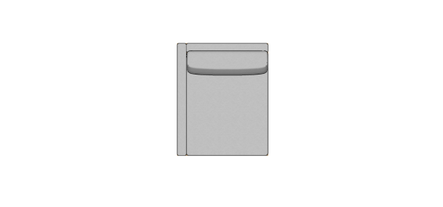 Módulo Sofá Valby Com 1 Braço Esquerdo Estofado Fino - 1,00 X 1,24 X 0,70H