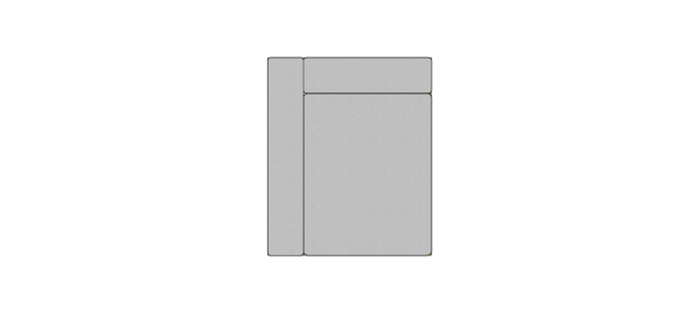 Módulo Sofá Valby Com 1 Braço Esquerdo Estofado Largo - 1,15 X 1,39 X 0,70H