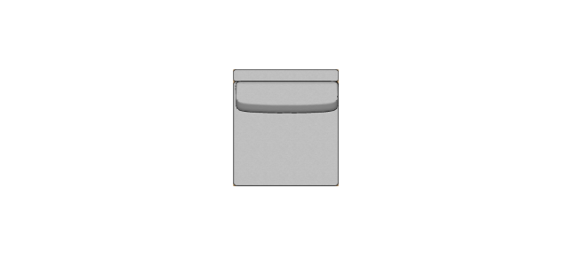 Módulo Sofá Valby Sem Braço Estofado Fino - 0,90 X 1,00 X 0,70H