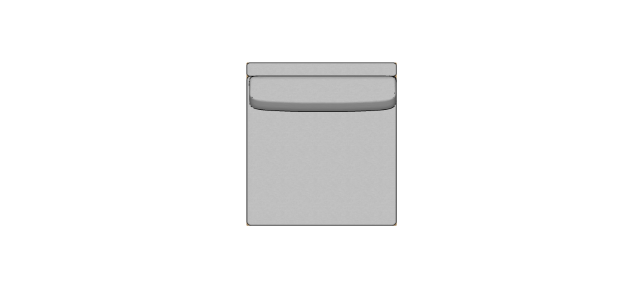 Módulo Sofá Valby Sem Braço Estofado Fino - 1,14 X 1,24 X 0,70H