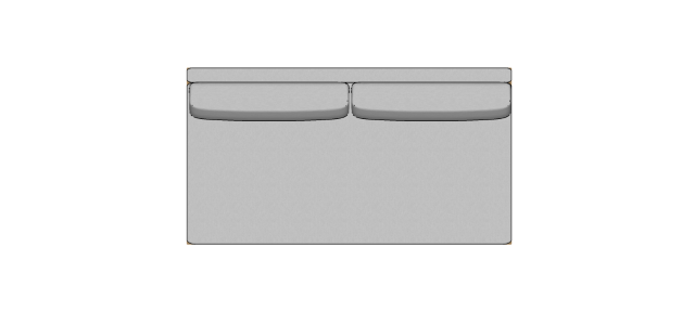 Módulo Sofá Valby 2 Lugares Sem Braço Estofado Fino - 2,28 X 1,24 X 0,70H