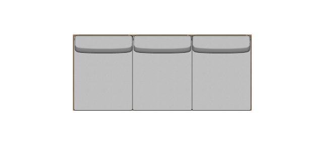 Módulo Sofá Valby 3 Lugares Sem Braço Chapa - 2,70 X 1,15 X 0,70H