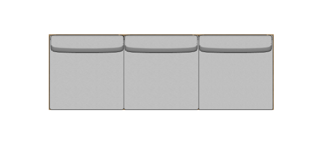Módulo Sofá Valby 3 Lugares Sem Braço Chapa - 3,42 X 1,15 X 0,70H