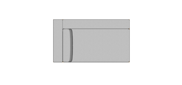 Módulo Sofá Valby Recamier Braço Esquerdo Estofado Largo - 2,05 X 1,15 X 0,70H