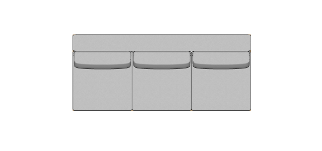 Módulo Sofá Valby 3 Lugares Sem Braço Estofado Largo - 2,70 X 1,15 X 0,70H