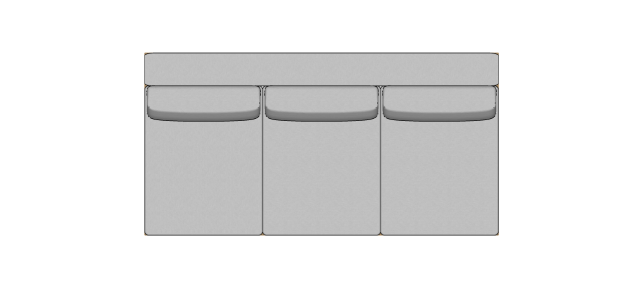 Módulo Sofá Valby 3 Lugares Sem Braço Estofado Largo - 2,70 X 1,39 X 0,70H
