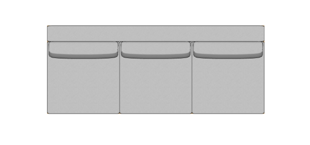 Módulo Sofá Valby 3 Lugares Sem Braço Estofado Largo - 3,42 X 1,39 X 0,70H