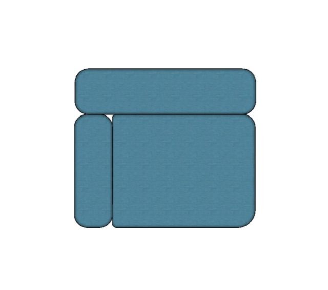 Modulo Sofá Joy Super Modulo Braço Esquerdo - SMBE120 1,20 X 1,05 X 0,69H