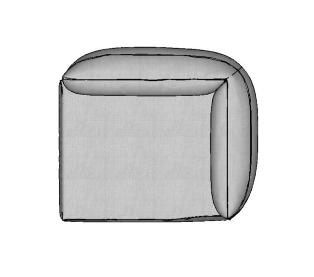 Modulo Sofá Pillow Super Braço Direito - SBD140 1,40 X 1,10 X 0,80H