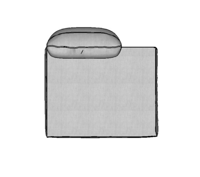 Modulo Sofá Pillow Super Meio Encosto Direito - SMED125 1,25 X 1,10 X 0,80H