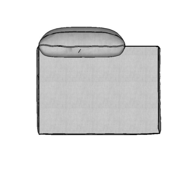 Modulo Sofá Pillow Super Meio Encosto Direito - SMED140 1,40 X 1,10 X 0,80H