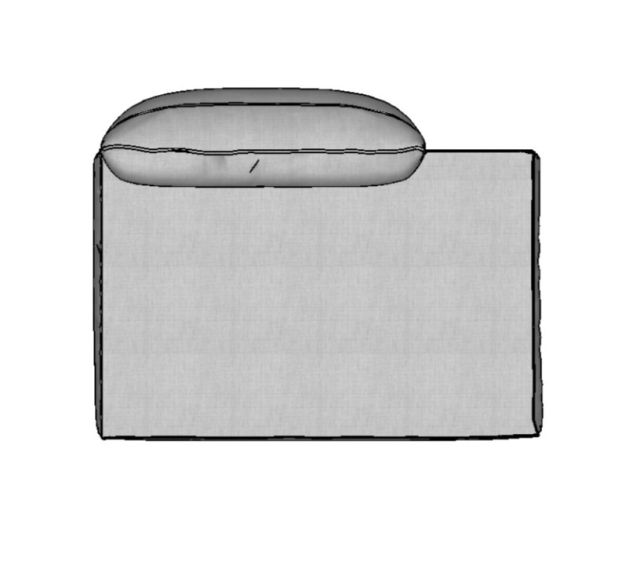 Modulo Sofá Pillow Super Meio Encosto Direito - SMED155 1,55 X 1,10 X 0,80H
