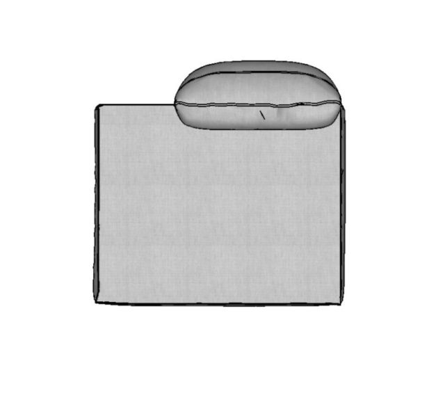 Modulo Sofá Pillow Super Meio Encosto Esquerdo - SMEE125 1,25 X 1,10 X 0,80H