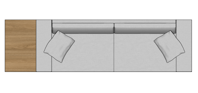 Módulo Sofá Gap 2Br. AV 60  Esq - 3,60 X 1,00 X 0,82H
