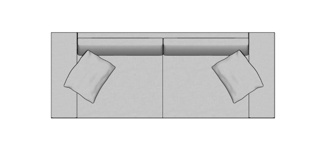 Módulo Sofá Gap 2Br. - 2,60 X 1,00 X 0,82H