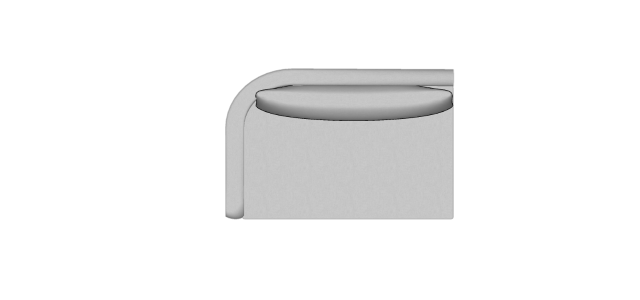 Modulo Sofá Dallas 1,20 Com 1 Braço Esq 1,33M - 2146 1,33 X 0,85 X 0,85H