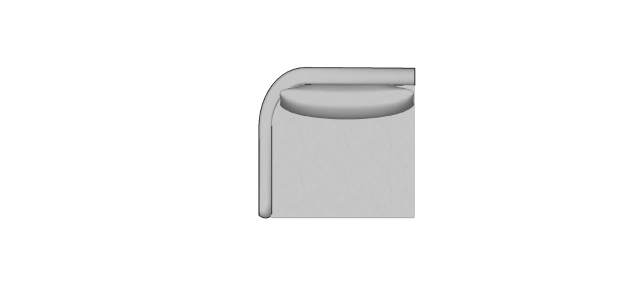 Modulo Sofá Dallas 0,80 Com 1 Braço Esq 0,93M - 2150 0,93 X 0,85 X 0,85H