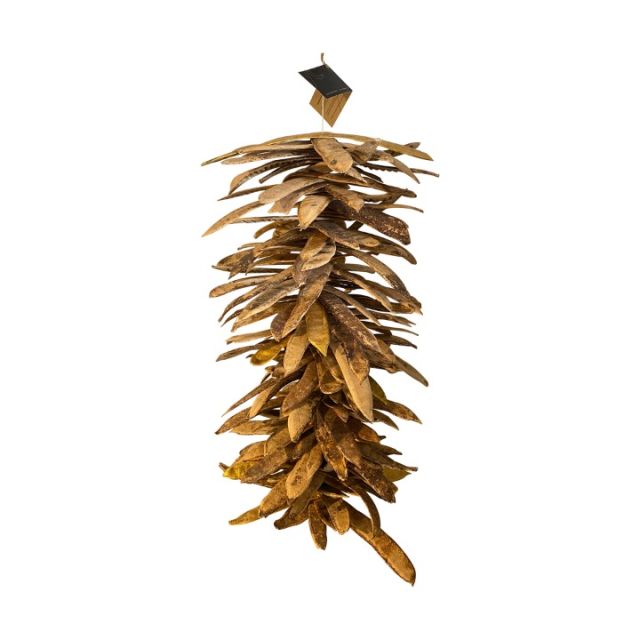 Escultura Flamboyant Alvejado Com Dourado SR10016