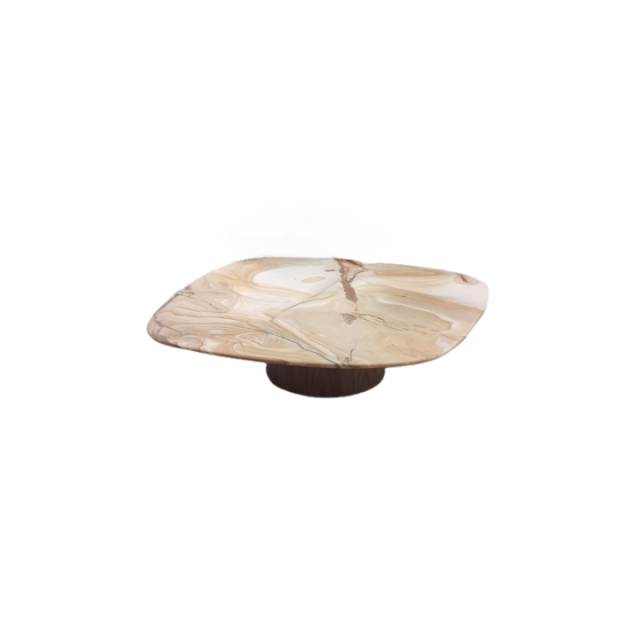 Mesa Centro Concrete Disforme Mármore SR1416