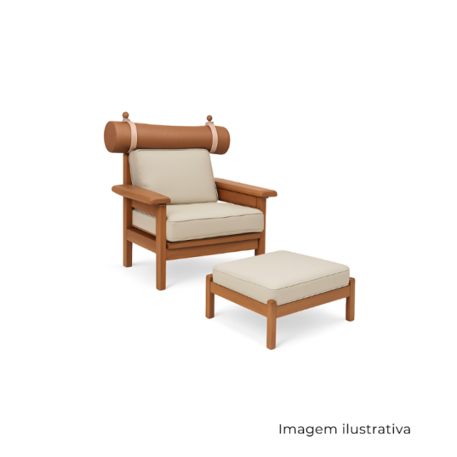 Poltrona Carmel com Banqueta SR1349