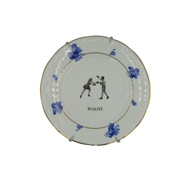 Prato Filette Floral Azul Engalite 0,27 X 0,27H SR10233