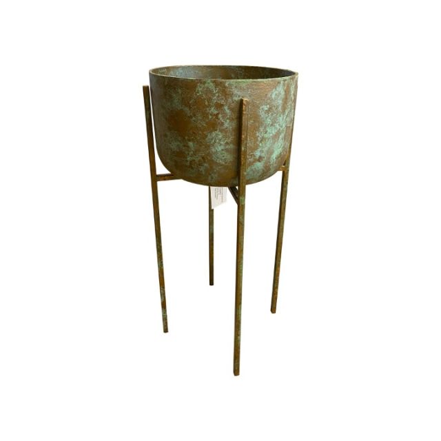 Vaso De Metal Civ647 Com Suporte SR10680