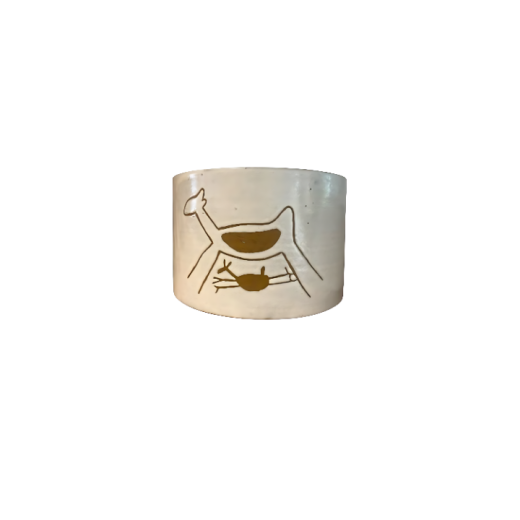 Cachepot Cilindro G Capivara Branco SR12165