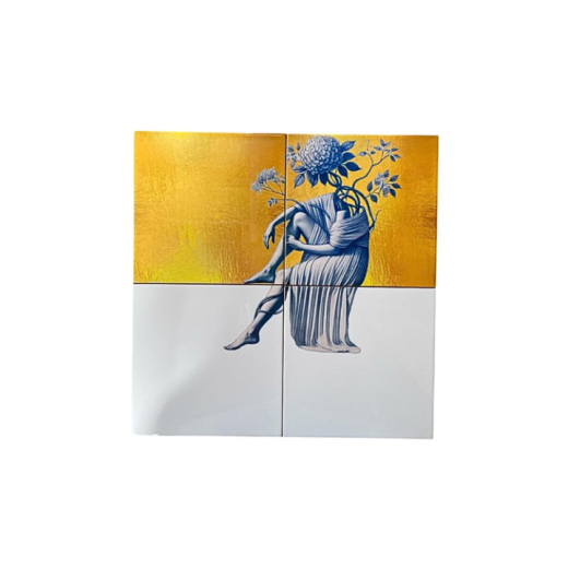Quadro 4 Azulejos Nascer Do Sol 2351 SR12297