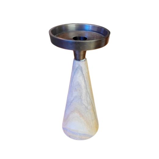 Castiçal De Metal Cica0041 E Pedra Natural SR10669