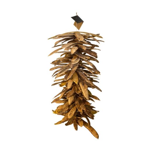 Escultura Flamboyant Alvejado Com Dourado SR10016