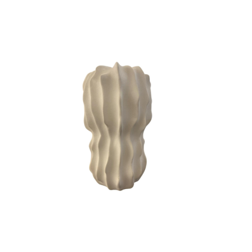 Vaso Ceramica Ondas Organico Branco 15Cm 132137 L.D SR11236