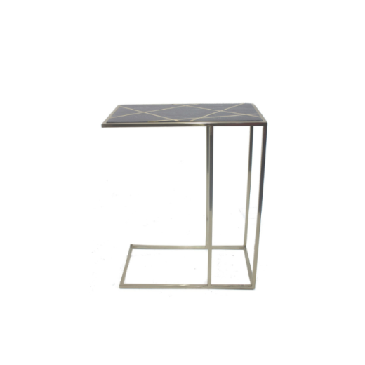 Mesa Lateral De Metal E Marmore CIM0085 SR1263