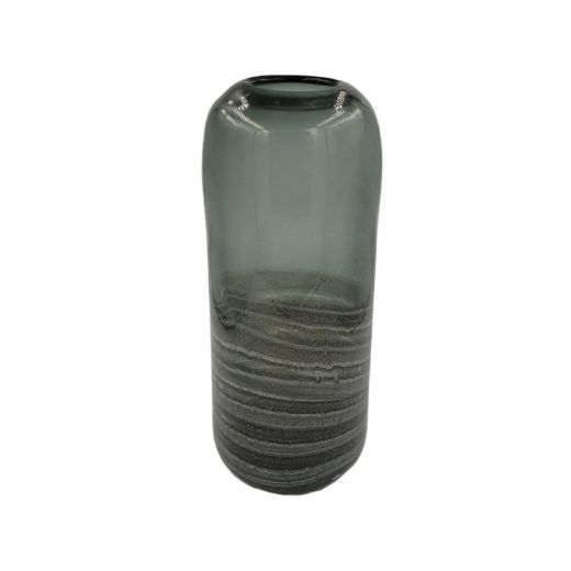 Vaso De Vidro Cinza G SR11477