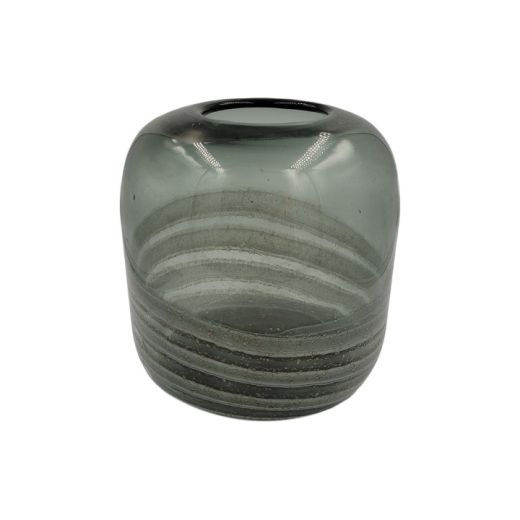 Vaso De Vidro Cinza P SR11478