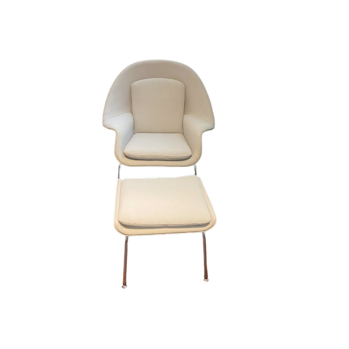 Poltrona Womb Chair com Banqueta SR1146