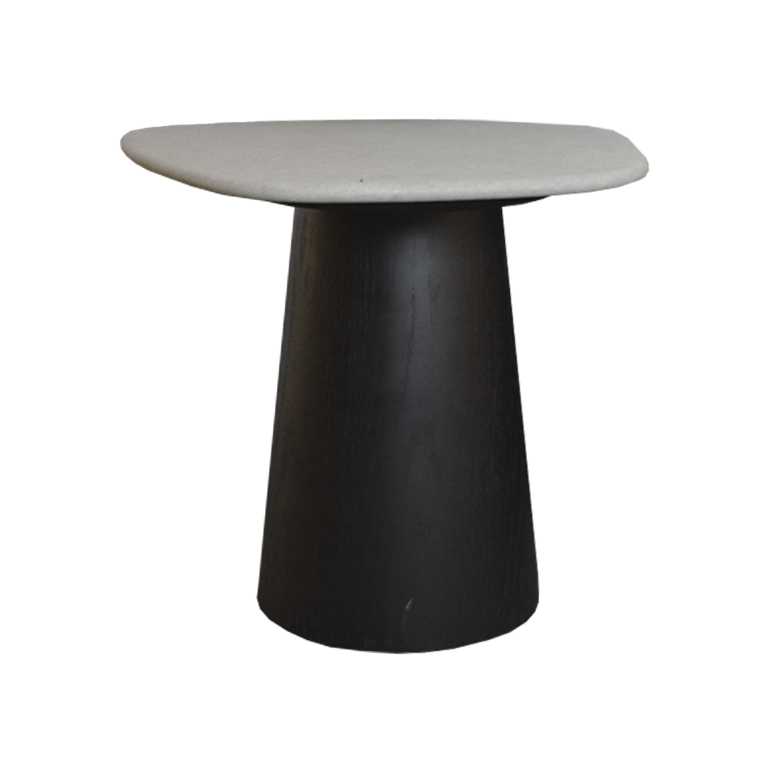 Mesa Lateral Concrete Disforme Mármore SR357