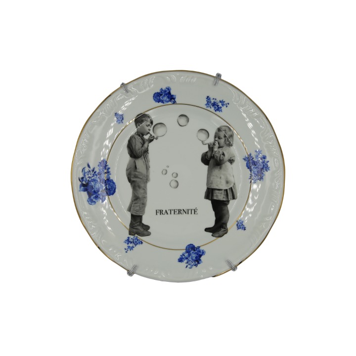 Prato Filette Floral Azul Fraternite SR10229